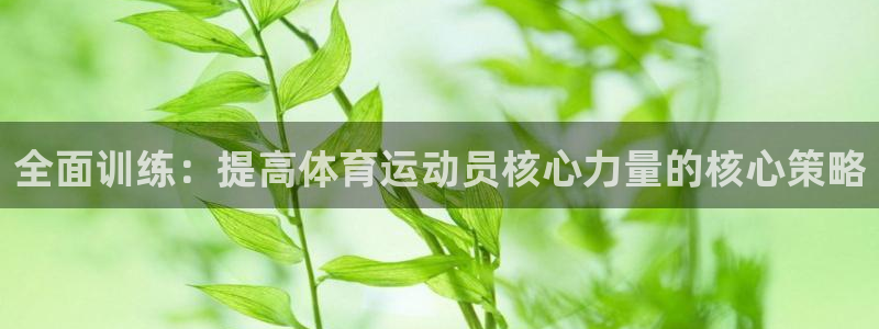 球速体育：全面训练：提高体育运动员核心力量的核心策略